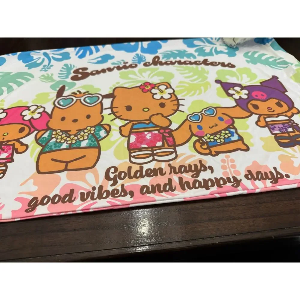 Cooling pillowcase Sanrio Hello Kitty and friends Hawaii zipper colorful stretch